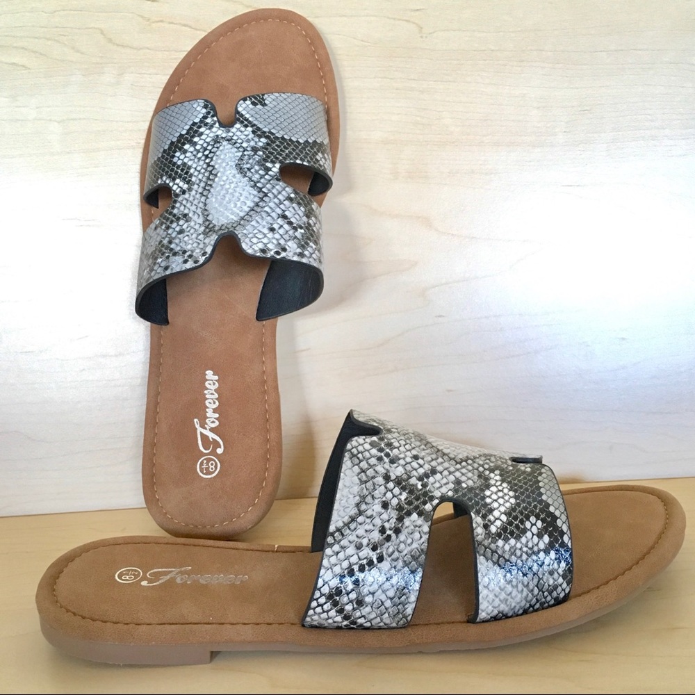 🔥 LAST PAIR: NEW Snakeskin Sandals Size 10🔥 - Picture 2 of 2